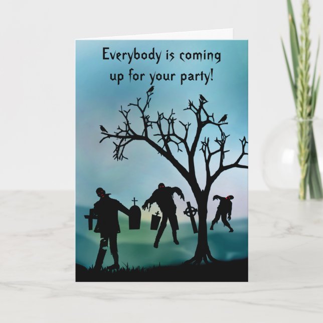 Zombie Apokalypse oder Halloween-Party Einladung (Vorderseite)