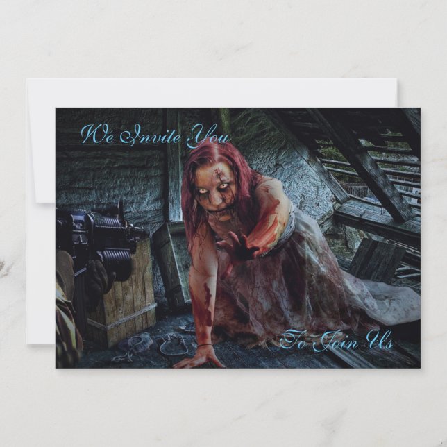 Zombie Apokalypse Party Einladung (Vorderseite)