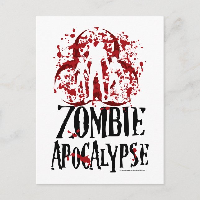 Zombie Apokalypse Postkarte (Vorderseite)