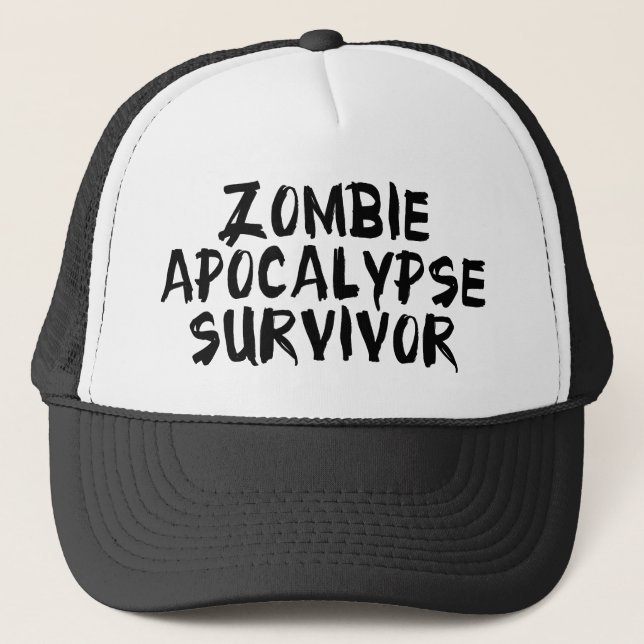 Zombie Apokalypse Survivor Truckerkappe (Vorderseite)
