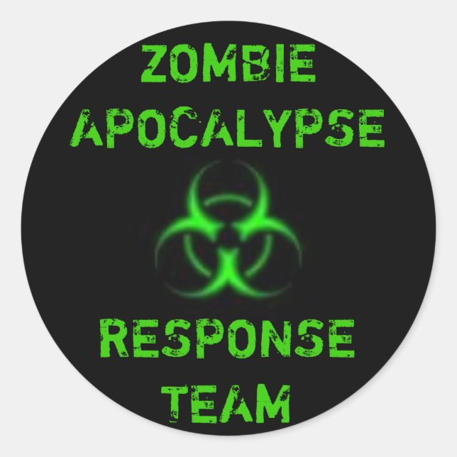 Zombie-Apokalypse-Team grün Runder Aufkleber (Vorderseite)