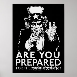 Zombie-Apokalypse-Uncle Sam Plakat