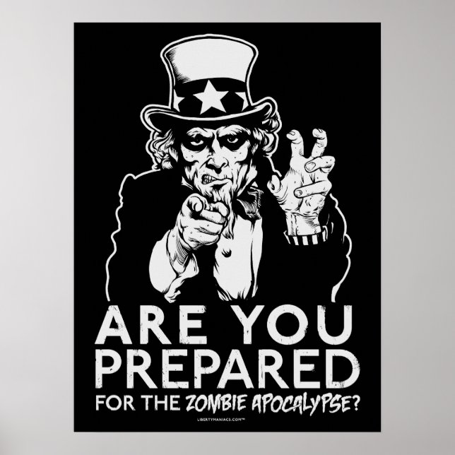 Zombie Apokalypse Uncle Sam Poster (Vorne)