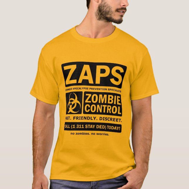 Zombie-Apokalypse-Verhinderungs-Spezialist T-Shirt (Vorderseite)