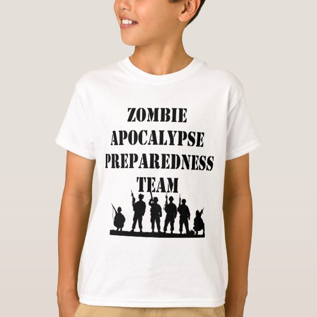 Zombie-Apokalypse-Vorbereitungsteam T-Shirt (Vorderseite)
