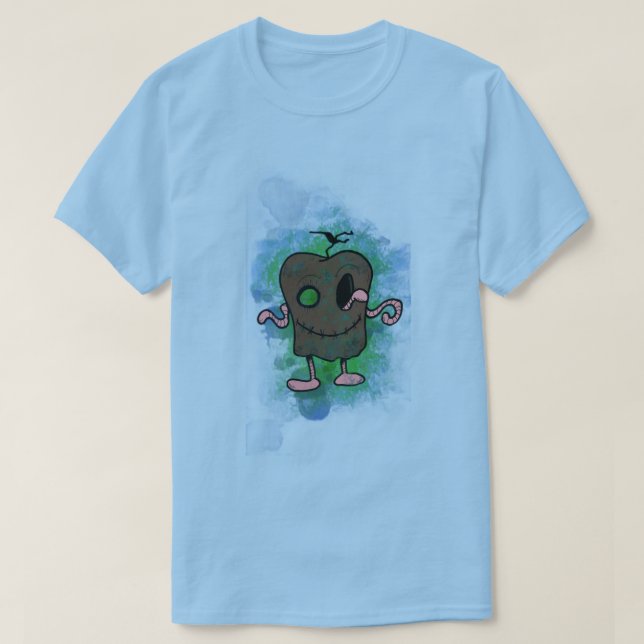 Zombie Apple Blue T-Shirt (Design vorne)