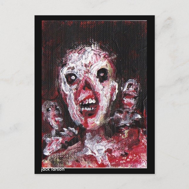 Zombie Art von Jack Larson Postkarte (Vorderseite)