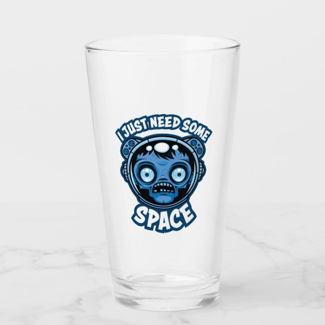 Zombie Astronaut braucht etwas Platz Glas (Vorderseite)