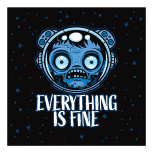 Zombie Astronaut ist gut Fotodruck
