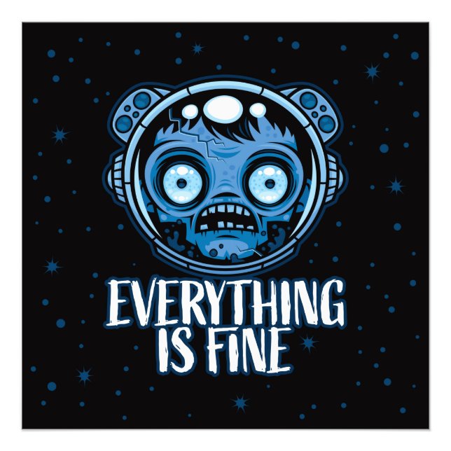 Zombie Astronaut ist gut Fotodruck (Vorne)