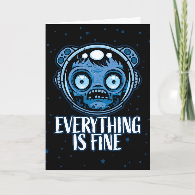 Zombie Astronaut ist gut Karte (Vorderseite)
