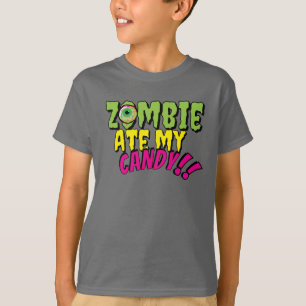 "Zombie Ate My Candy" Witziges Halloween T-Shirt