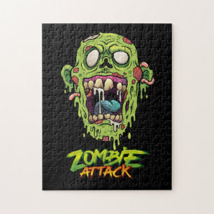 Zombie Attack Beängstigende Monsterkreatur Puzzle
