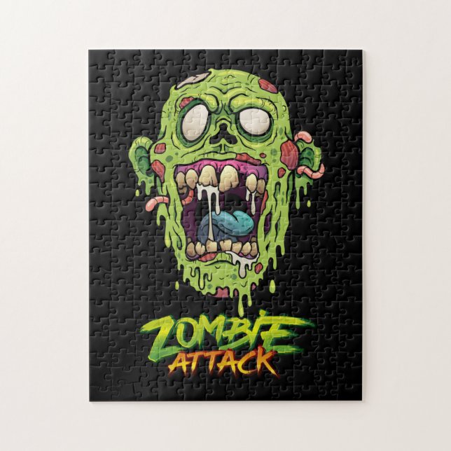 Zombie Attack Beängstigende Monsterkreatur Puzzle (Vertikal)