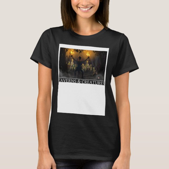 Zombie Attack Caverns & Creatures T-Shirt (Vorderseite)
