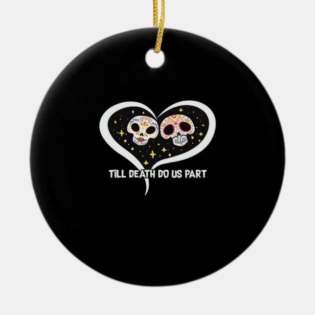 Zombie auf dem Friedhof - bis zum Tod machen wir T Keramik Ornament (Vorne)