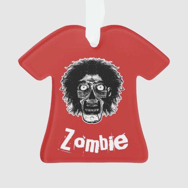 Zombie - Auf Rot Ornament (Vorderseite)