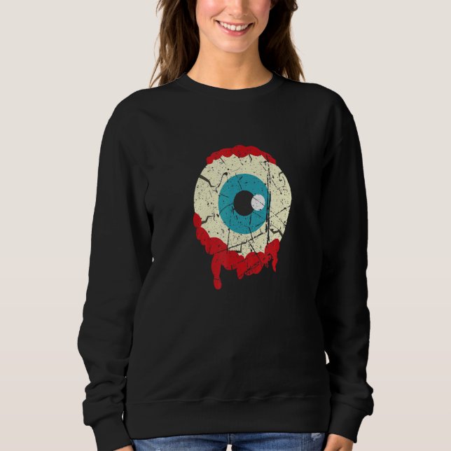 Zombie-Augen-Halloween Gruseliger Zombie   Sweatshirt (Vorderseite)