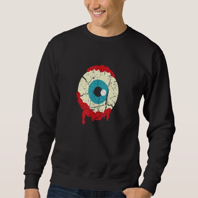 Zombie-Augenball Halloween Gruseliger Zombie   Sweatshirt (Vorderseite)