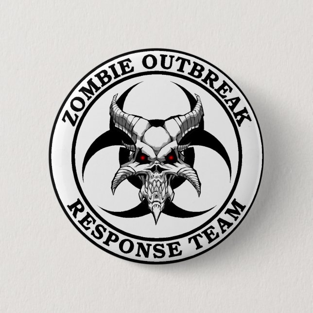 Zombie-Ausbruch-Biogefährdung-Dämon Button (Vorderseite)