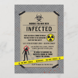 Zombie-Ausbruch laden Halloween angesteckten Einladung