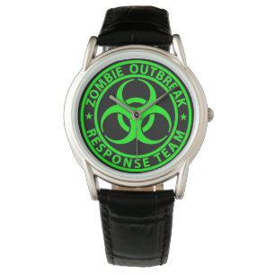 Zombie-Ausbruch-Reaktionsteam Neon-Grün Armbanduhr