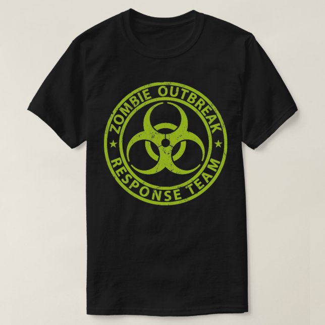 Zombie-Ausbruch-Reaktionsteam T-Shirt (Design vorne)