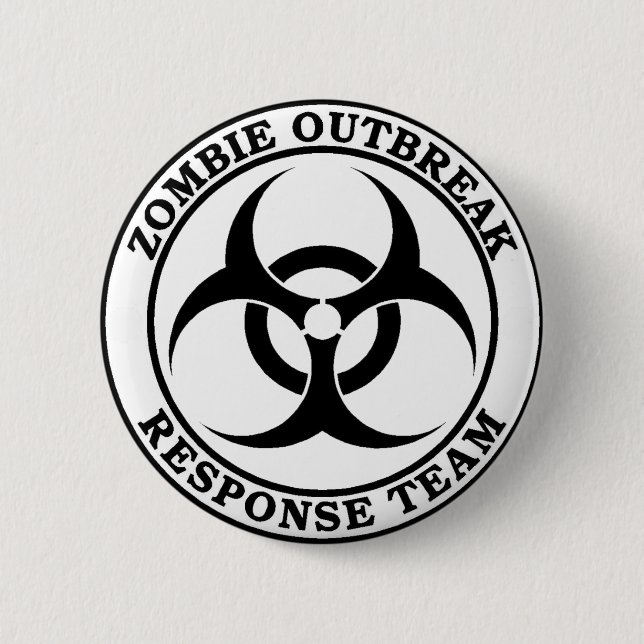 Zombie-Ausbruch-Warteteam (Biogefährdung) Button (Vorderseite)