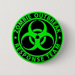 Zombie-Ausbruch-Warteteam-Neon-Grün Button