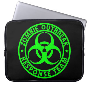 Zombie-Ausbruch-Warteteam-Neon-Grün Laptopschutzhülle