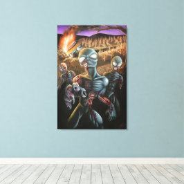 Zombie-Außerirdischen Leinwanddruck