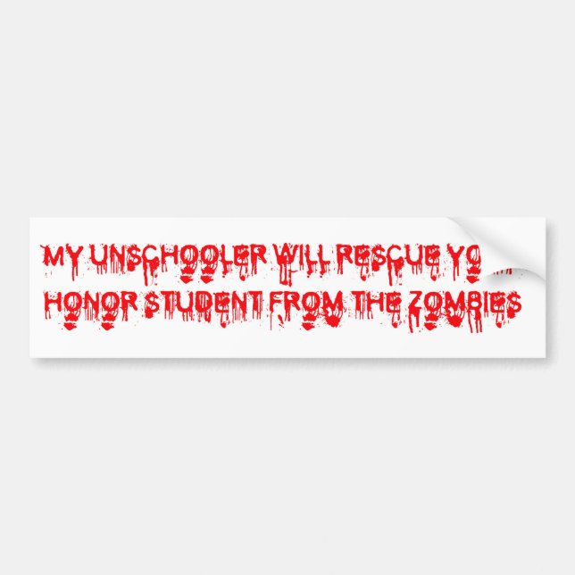 Zombie-Autoaufkleber Autoaufkleber (Vorne)