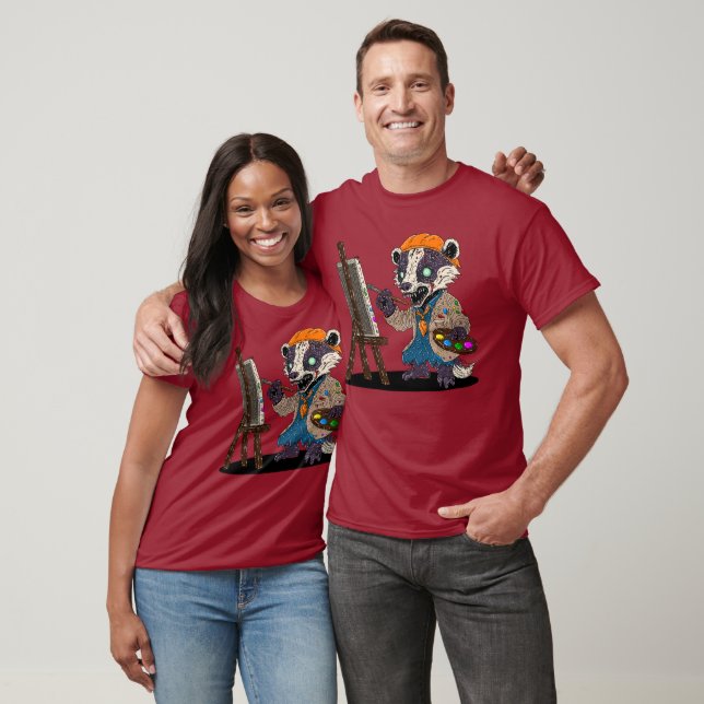 Zombie Badger Artist T-Shirt (Unisex)