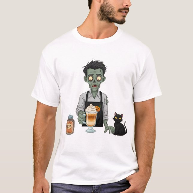Zombie-Barista T-Shirt (Vorderseite)