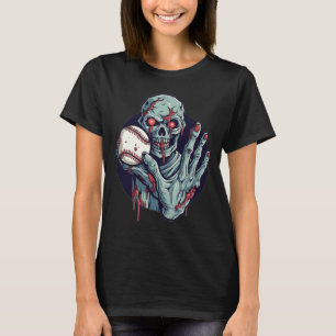 Zombie-Baseballspieler-Halloween-Kostüm Sport Männ T-Shirt