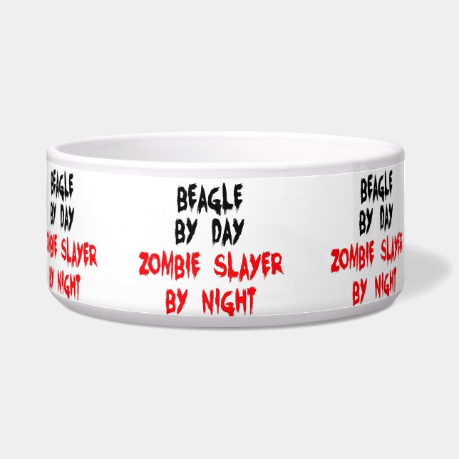 Zombie Beagle Dog Joke Napf (Links)