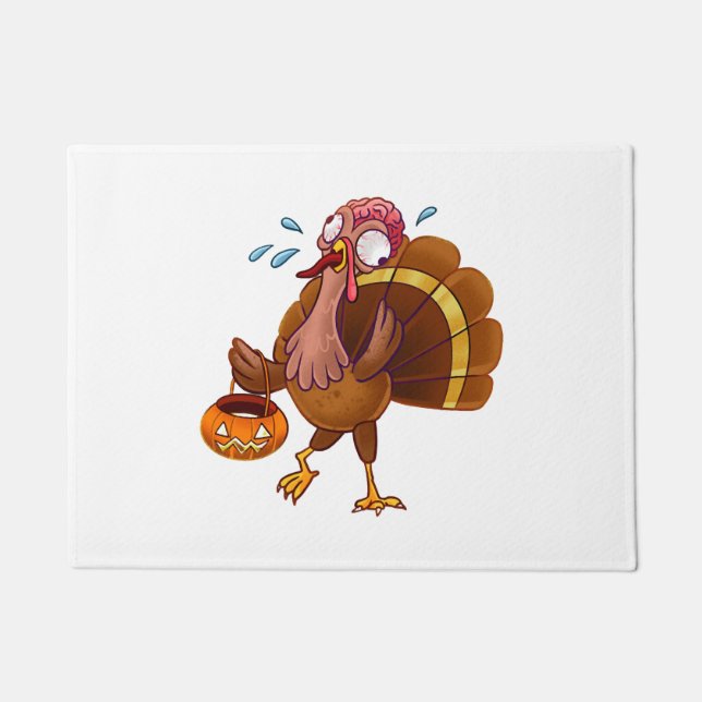Zombie Beängstigend Türkei Fußmatte (Vorderseite)