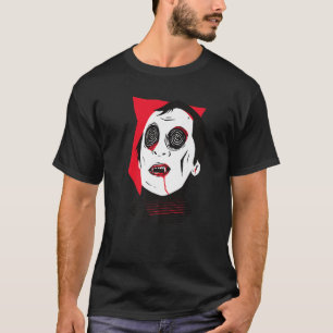 Zombie beängstigende graue, speckige Vampirbläsche T-Shirt