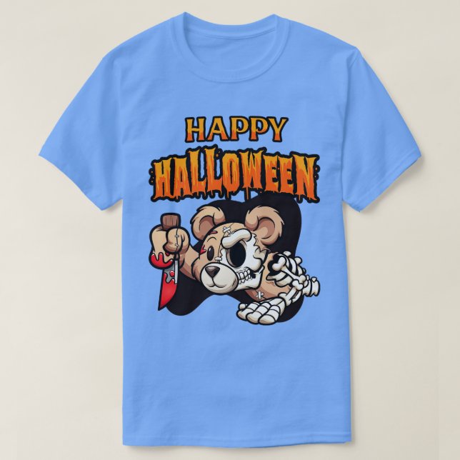 Zombie Bear Halloween T-Shirt (Design vorne)