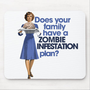 Zombie-Befall-Plan Mousepad