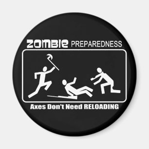 Zombie-Bereitschafts-Äxte, die WEISSEN Entwurf ne Magnet