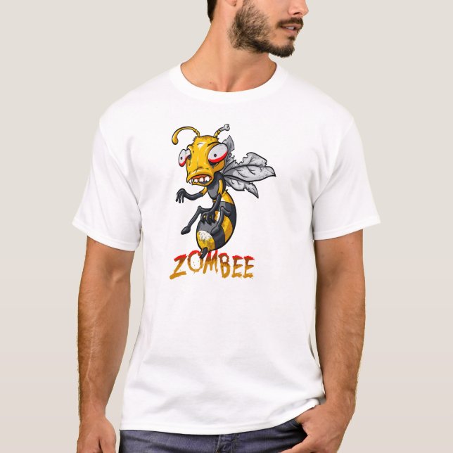 Zombie-Bienen-Cartoon T-Shirt (Vorderseite)