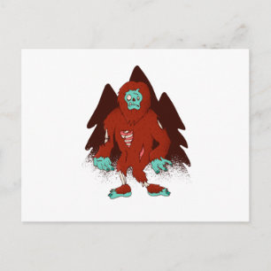 Zombie Bigfoot Postkarte