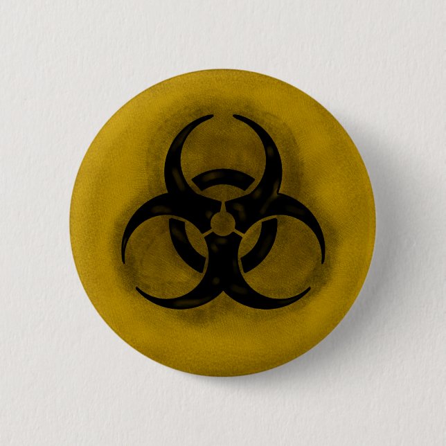 Zombie-Biogefährdung-Knopf Button (Vorderseite)