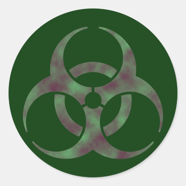 Zombie-Biogefährdung-Symbol-Aufkleber Runder Aufkleber (Vorderseite)