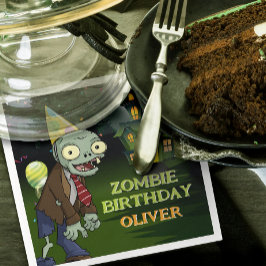 Zombie Birthday Boy Beängstigend Serviette