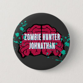 Zombie Birthday Halloween Kids Party Button