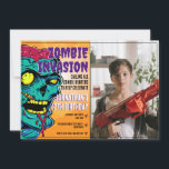Zombie Birthday Halloween Kids Party Einladung<br><div class="desc">ALLE ZOMBIE-JÄGER AUFFORDERN,  BEI DER FEIERBURTSTAGUNG ZU HELFEN</div>