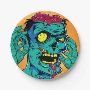Zombie Birthday Halloween Kids Party Pappteller
