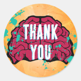 Zombie Birthday Halloween Kids Party Runder Aufkleber